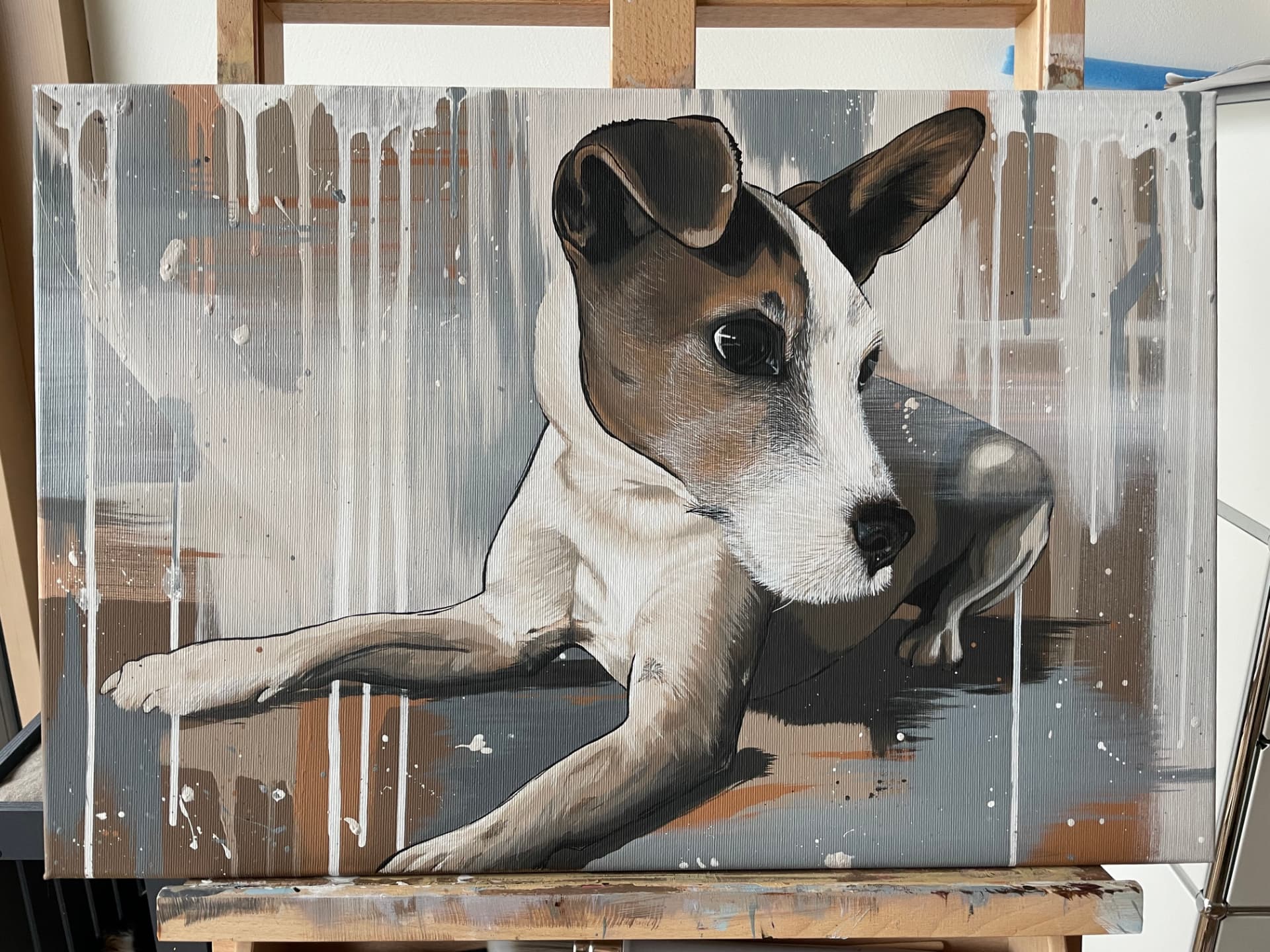 Gemälde des Jack-Russell-Terriers Franky von Adriana Widmer